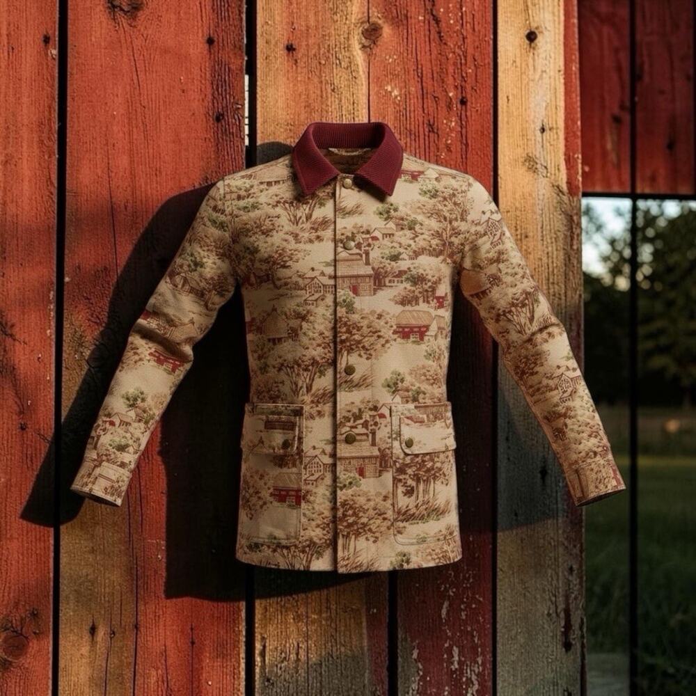 Vintage Lauren Ralph Lauren Barn Jacket Country Print Sz M